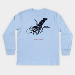 Giant squid Kids Long Sleeve T-Shirt